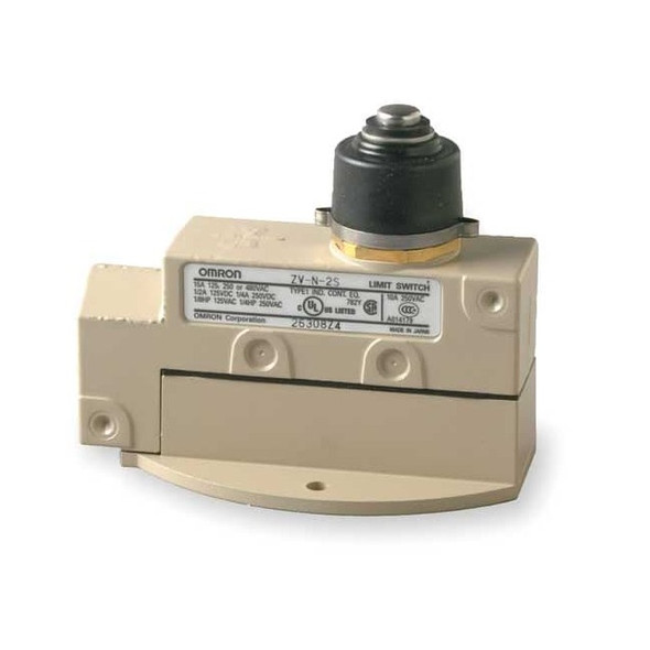 Omron Limit Switch, Plunger, SPDT, 10A at 480V AC, Actuator Location: Top ZVN2S