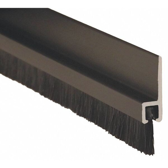 Pemko Double Door Weatherstrip,Brush,7ft L,Blk 18041DNB84