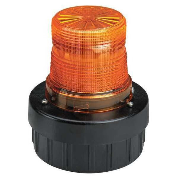 Warning Light, Amber, LED, 120V AC, 60, 75 FPM, 5 3/4 in Dia., Surface