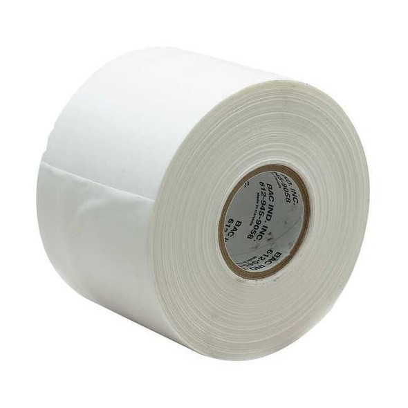 Bac Industries Duct Tape, White, 36 yd L, 3 in W TW-108