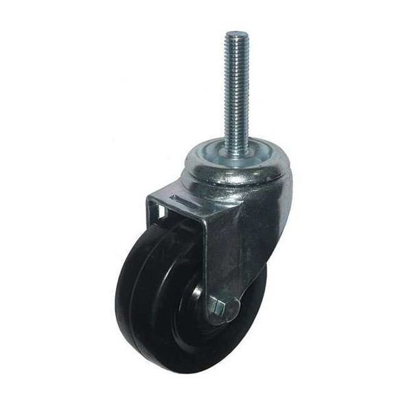 Manufacturer Varies Swivel Stem Cster,Rubber,3-1/2 in,160 lb,Blk 20TM32