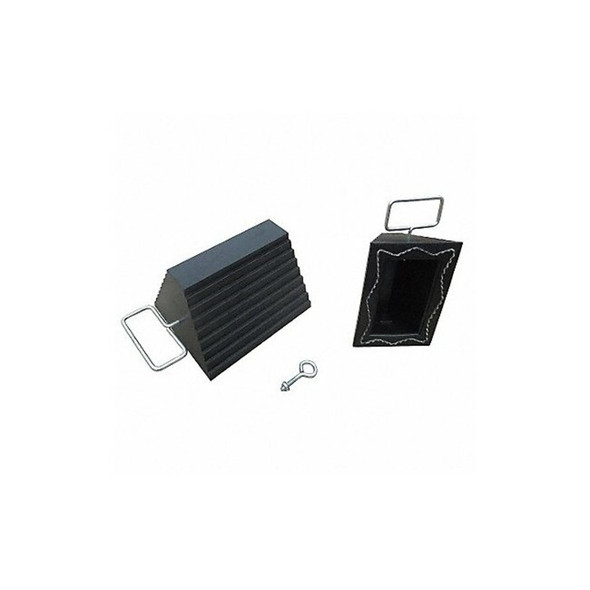 Manufacturer Varies Wheel Chock,Molded Rbr w/Stl Grab,Black 22XW88