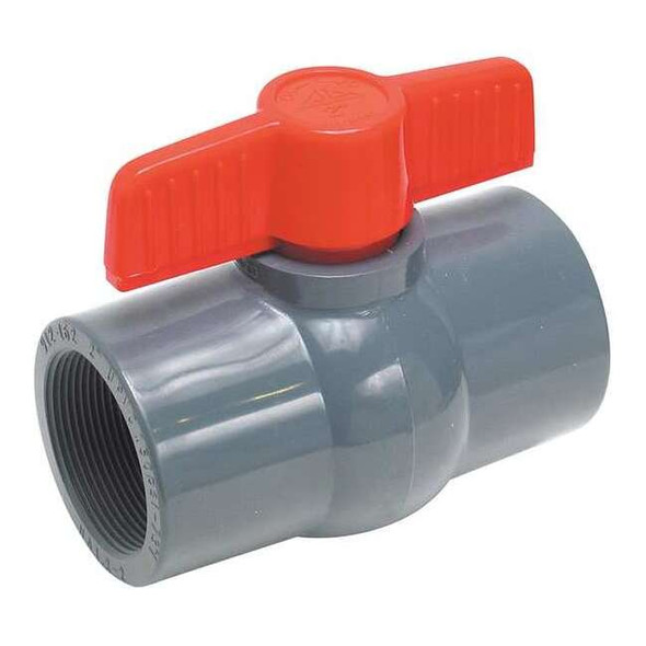 Manufacturer Varies 1/2" FNPT PVC Ball Valve Inline 32H954