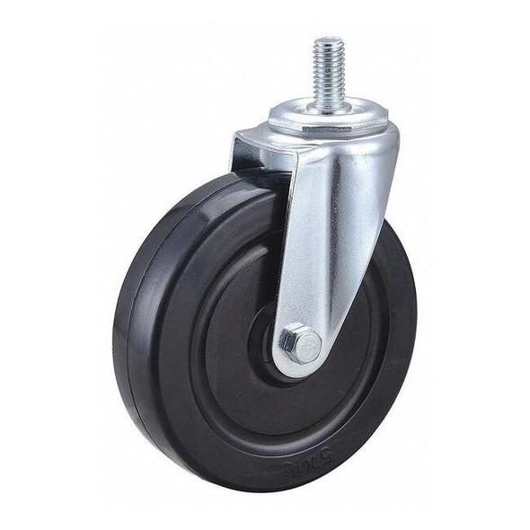 Manufacturer Varies Swivel Stem Caster,Rubber,5 in.,200 lb. 32J874