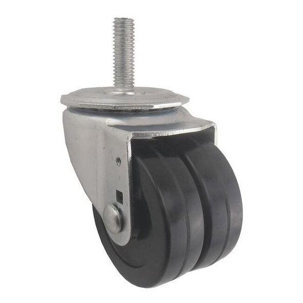 Manufacturer Varies Dual Wheel Swivel Caster,Rubber,3 in,350 lb 26Y502