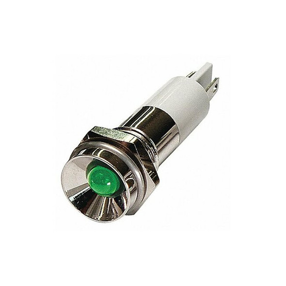 Manufacturer Varies Protrude Indicator Light,Green,12VDC 24M086