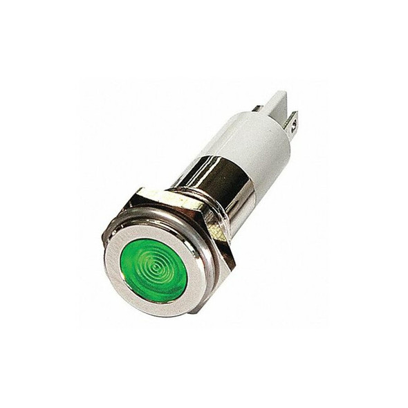 Manufacturer Varies Flat Indicator Light,Green,12VDC 24M095