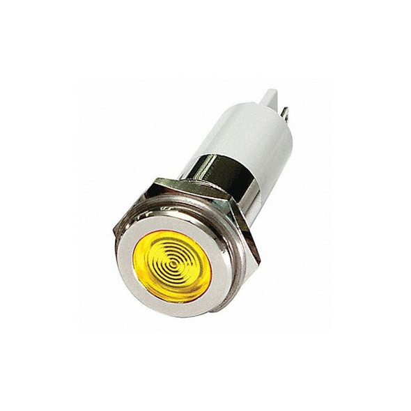 Manufacturer Varies Flat Indicator Light,Yellow,12VDC 24M128