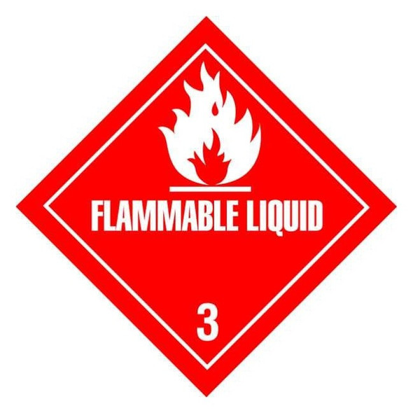 4" x 4" Adhesive Back Shipping Labels, Flammable Liquid, 50/Pack Pack of 2