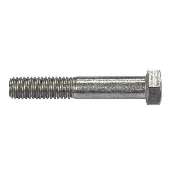 18-8, 1"-8 Hex Head Cap Screw, Plain Stainless Steel, 3-1/4 in L