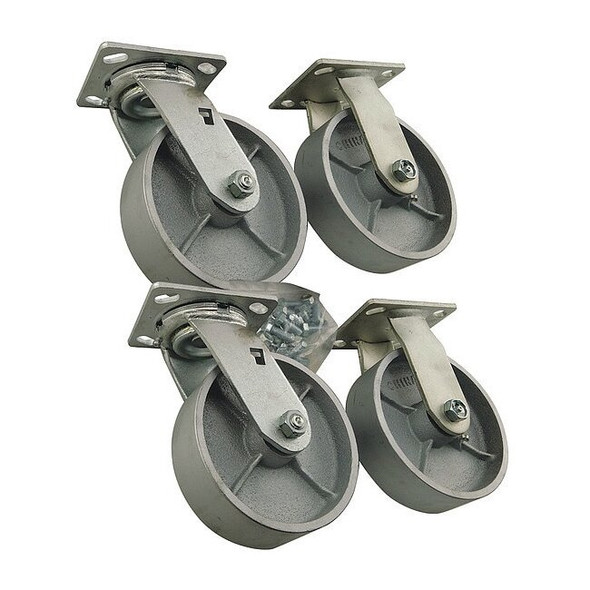 Manufacturer Varies Plate Caster,Rigid,Swivel,Steel,7 1/2"H 4LLN3