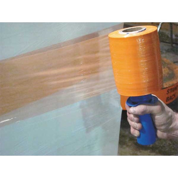 Stretch Wrap, 5" W x 1000 ft. L, 80 ga, Cast Style, Orange, Standard Duty