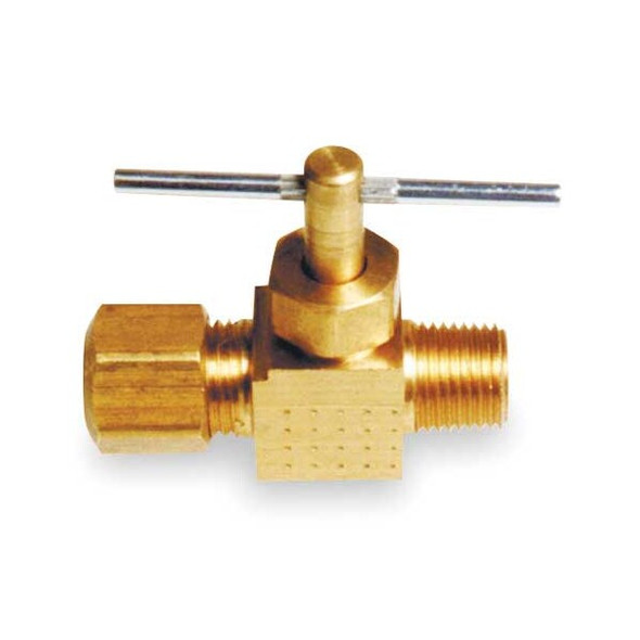 Manufacturer Varies Needle Valve,Straight,Brass,1/8 x 1/4 In 6MM61
