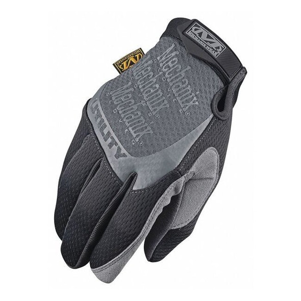 H15-05 Mechanics Gloves, Synthetic Leather Palm, TrekDry Back, 12, Black/Gray