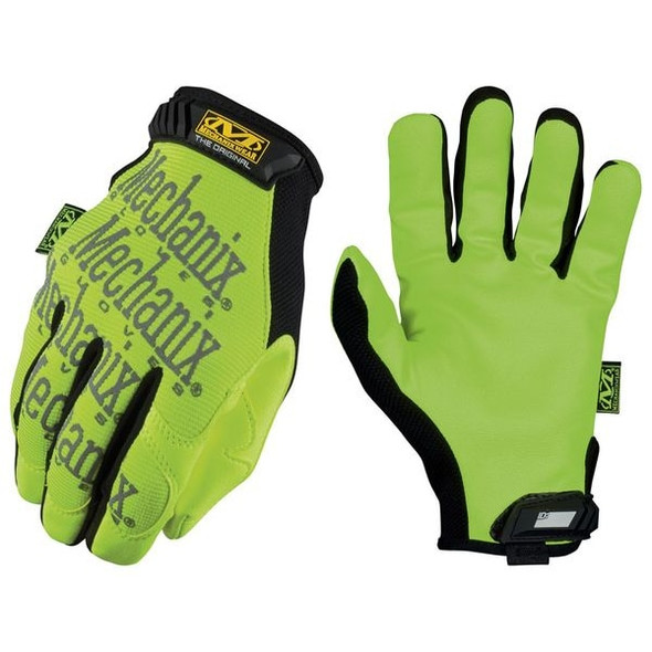 Hi-Viz Original(R) Hi-Vis Mechanics Gloves, Synthetic Leather Palm, TrekDry Back, 12