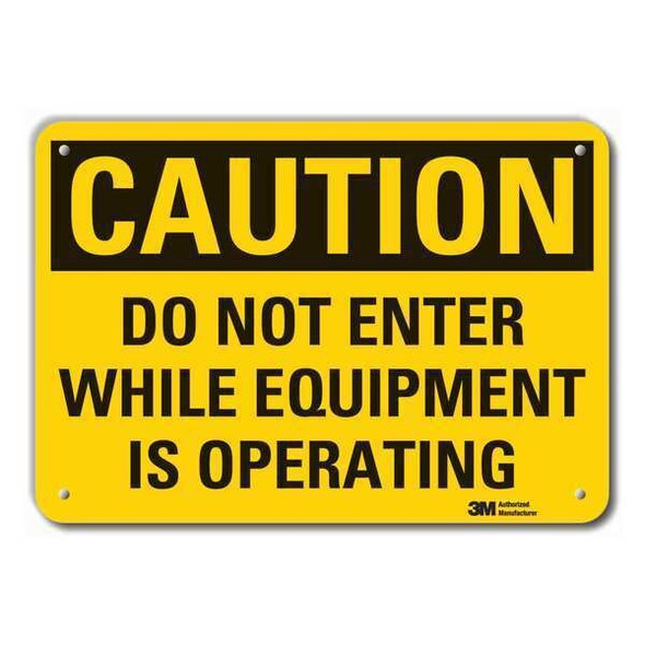 Lyle Caution Sign,7 in. H,Aluminum, LCU3-0388-RA_10x7 LCU3-0388-RA_10x7