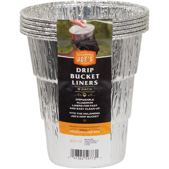 Oklahoma Joe's 6 In. Aluminum Drip Bucket Liners (5-Pack) 3559773P06