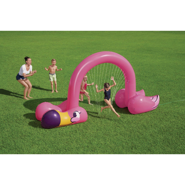 H20GO! 11 Ft. 2 In. x 43 In. x 6 Ft. 4 In. Jumbo Flamingo Sprinkler 52382E 860954