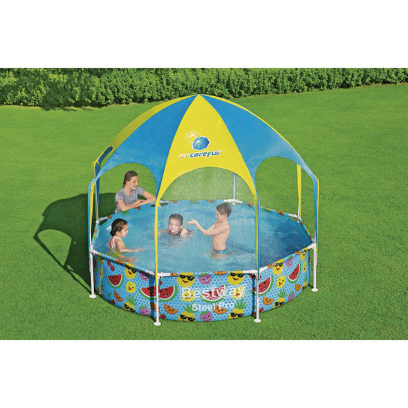 Bestway UV Careful Splash-in-Shade 20 In. D. x 8 Ft. Dia. Play Pool Bestway UV Careful Splash-in-Shade 20 In. D. x 8 Ft. Dia. Play Pool