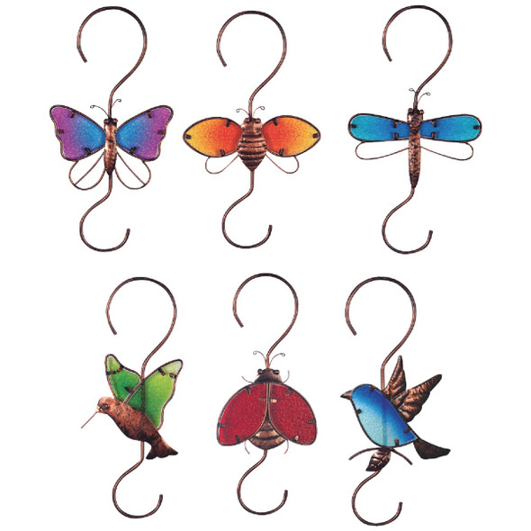 Sunset Vista Designs Glass Gardens Decorative Hanging Hook 91609 Pack of 6