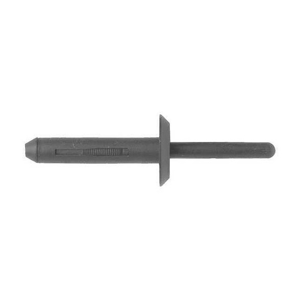 Blind Rivet, Dome Head, 1/4 in Dia., 1-1/4 in L, Nylon Body, 25 PK