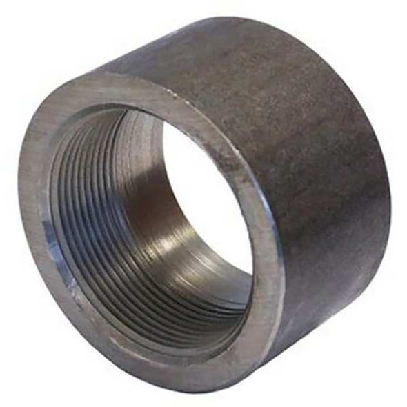 Half Coupling Half Coupling, 1" Pipe, FNPT, Black Forged Steel, Class 3000