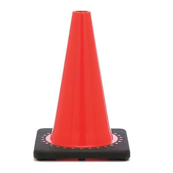 Traffic Cone, PVC, Non-Reflective, 12 in Height, 1.5 lb, Orange