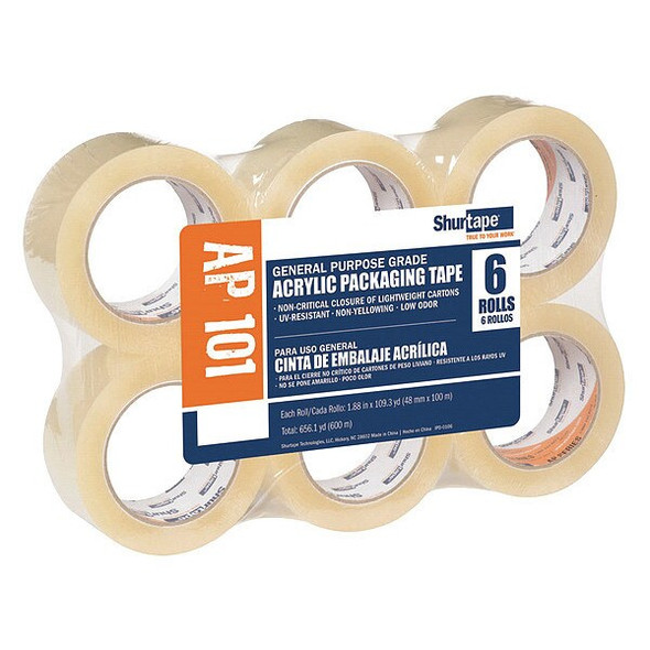 Shurtape Packaging Tape,48mm W,100m L,PK6 232514