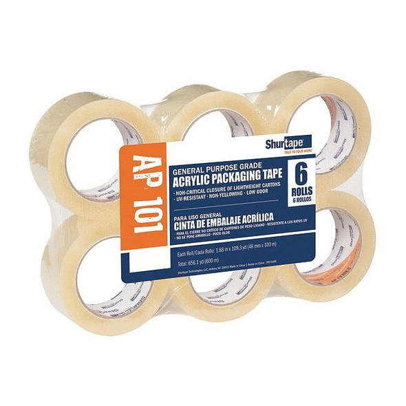 Shurtape Packaging Tape,48mm W,100m L,PK6 232514