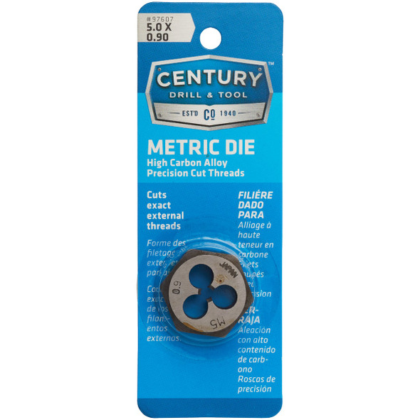 Century Drill & Tool 5.0x0.90 NPT 1 In. Across Flats Hexagon Pipe Die 97607