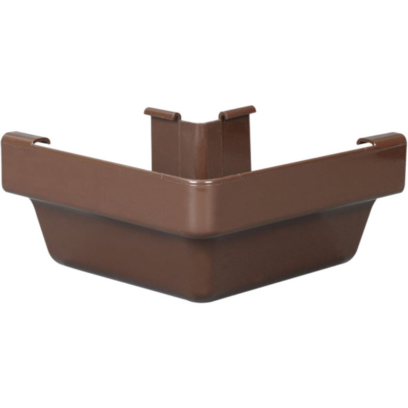 Amerimax 5 In. Traditional K-Style Brown Vinyl Gutter Outside Miter M1503HP