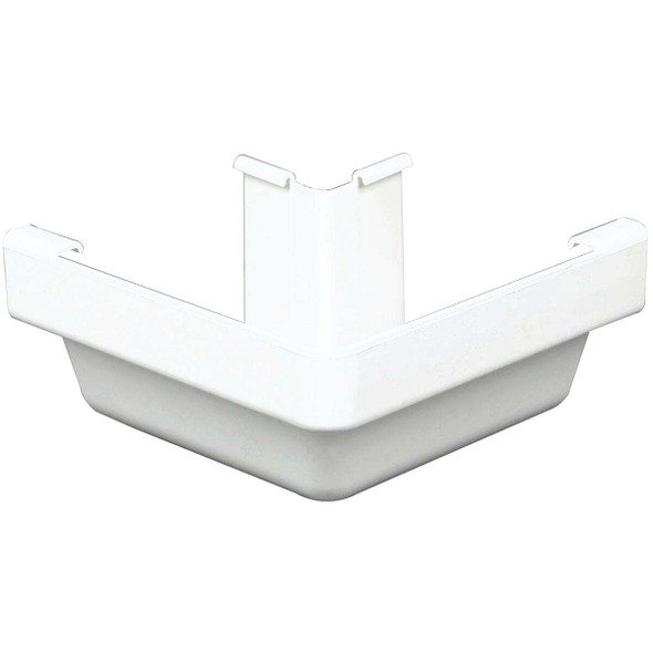Amerimax 5 In. Traditional K-Style White Vinyl Gutter Outside Miter M0503HP