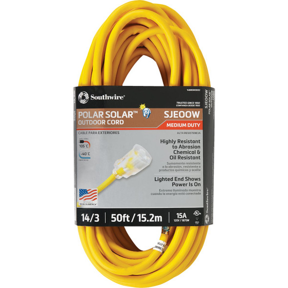 Coleman Cable 50 Ft. 14/3 Cold Weather Extension Cord 1488SW0002