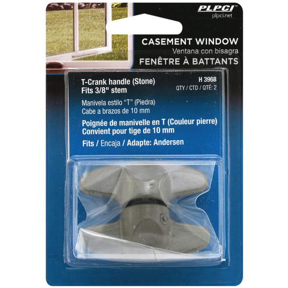 Prime-Line 3-8 In. Stone Tee Crank Handle (2 Count) H 3968 246853