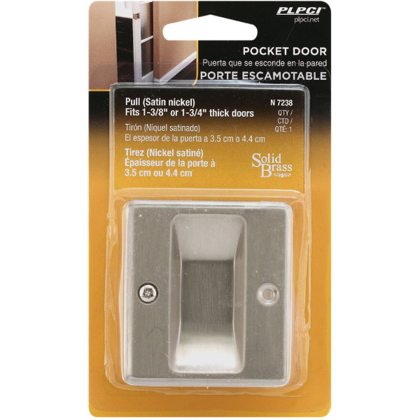 Prime-Line 2-3-4 Satin Nickel Pocket Door Pull N 7238 252783