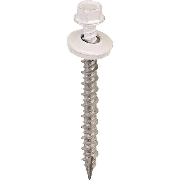 Acorn International 2 In. Washered Bright White Metal To Wood Screw (250-Count)