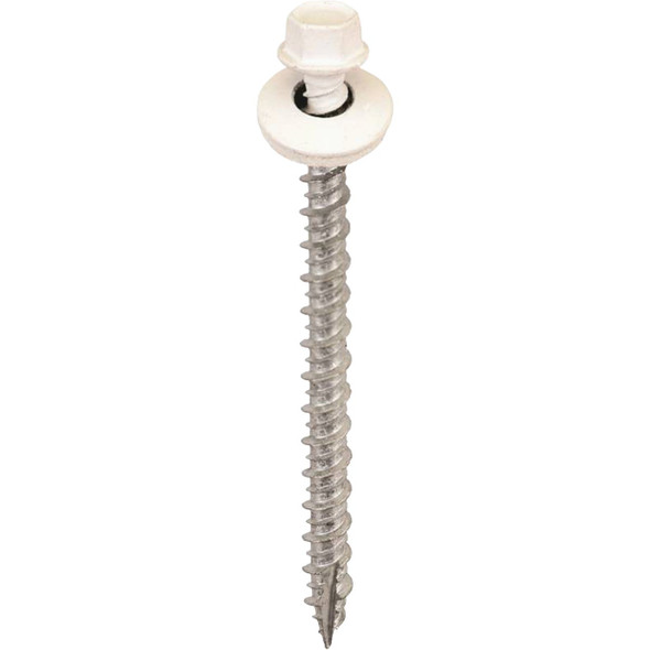 Acorn International 2-1/2 In. Washered White Metal To Wood Screw (250 Ct.)