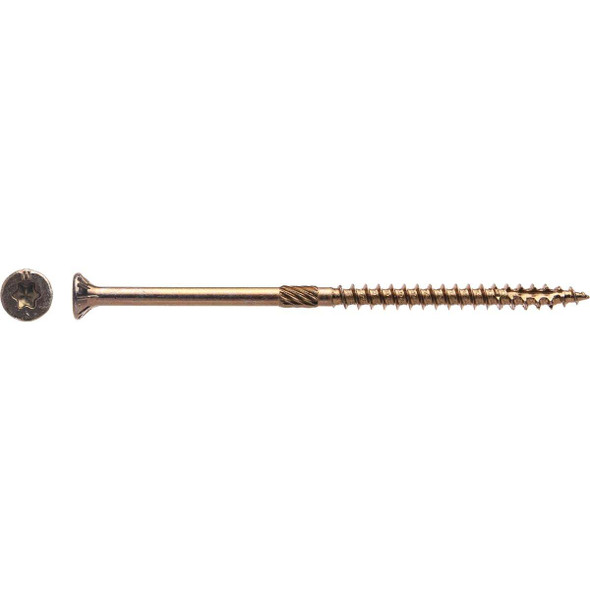 Big Timber #10 x 4 In. Yellow Zinc Flat Head Wood Screw (240-Count, 5 Lb.)