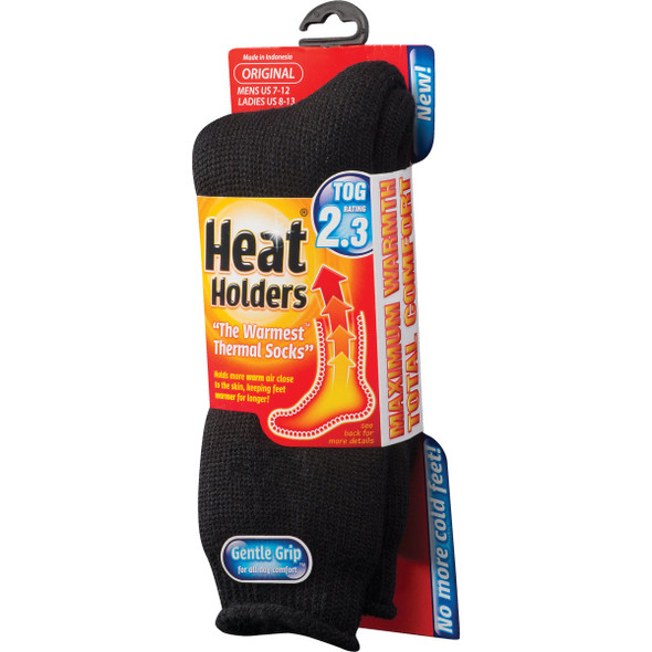 Heat Holders Men's 7 to 12 Black Thermal Sock