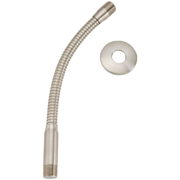 Do it Best 11-1/2 In. Brushed Nickel Flexible Shower Arm with Flange DIB780BN