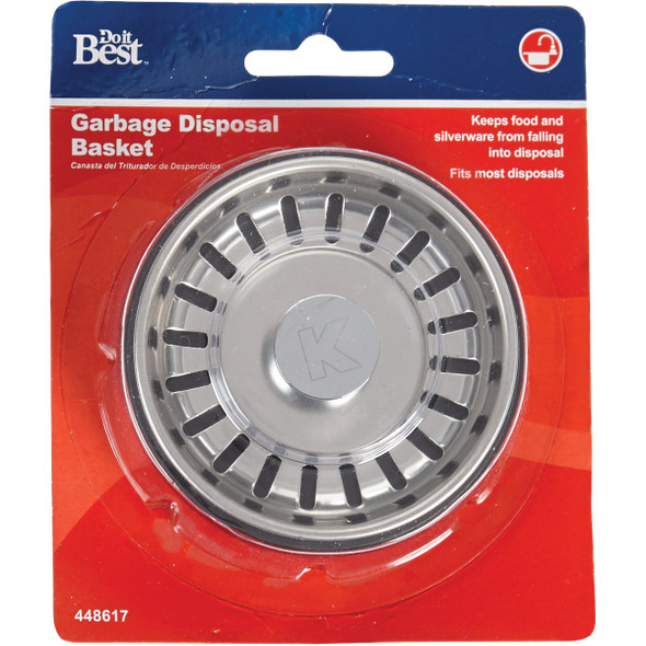 Do it Best 3.13 In. Dia Chrome-Plated Steel Disposer Strainer and Stopper