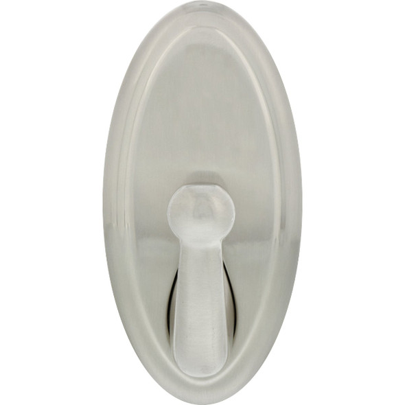 Hillman High and Mighty 25 Lb. Capacity Satin Nickel Oval Decorative Hook 515819 201231