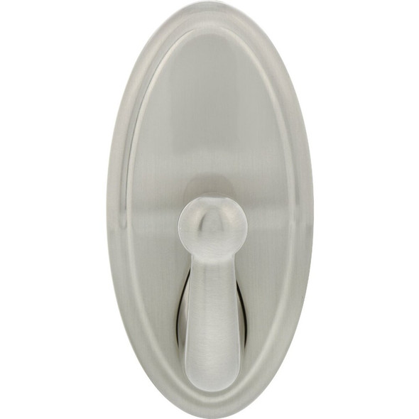 Hillman High and Mighty 15 Lb. Capacity Satin Nickel Oval Decorative Hook 515821 201257