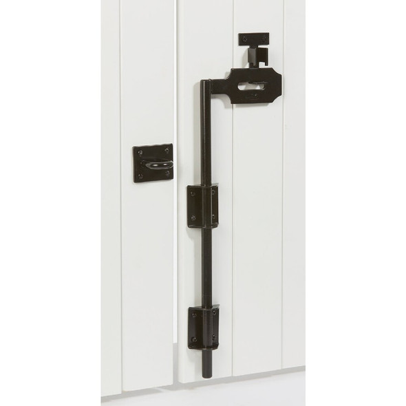 National Hardware 5-8 In. X 18 In. Black Steel Lock Cane Bolt N109-002 201347