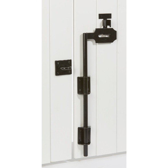 National Hardware 5/8 In. X 18 In. Black Steel Lock Cane Bolt National Hardware 5/8 In. X 18 In. Black Steel Lock Cane Bolt