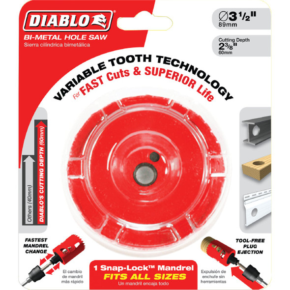 Diablo 3-1/4 In. Bi-Metal Hole Saw