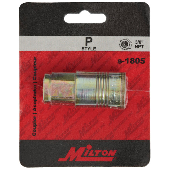 Milton P-Style 3-8 In. FNPT Heavy-Duty Steel Coupler S-1805 570343
