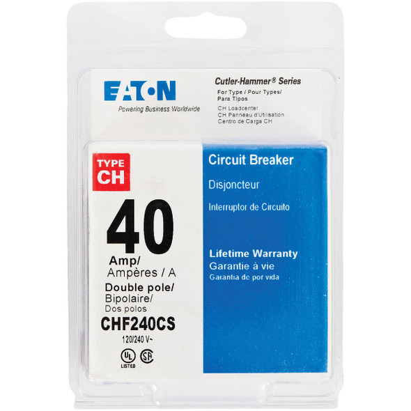 Eaton CHF 40A Double-Pole Standard Trip Circuit Breaker CHF240CS 500749