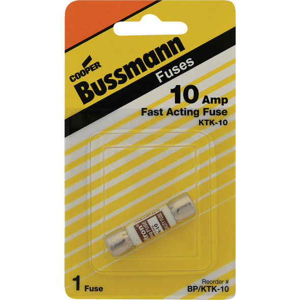 Bussmann 10A Limitron KTK Cartridge Heavy-Duty Cartridge Fuse BP/KTK-10 Bussmann 10A Limitron KTK Cartridge Heavy-Duty Cartridge Fuse BP/KTK-10