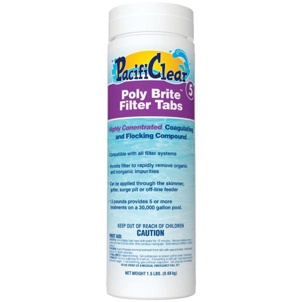 PacifiClear Poly Brite 1.5 Lb. Filter Clarifier Tablet F033002018PC